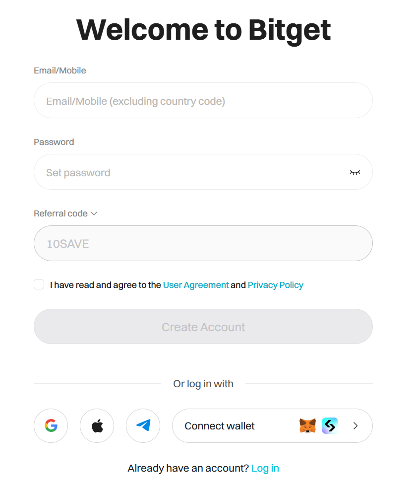 Código de referidos de Bitget: 10SAVE