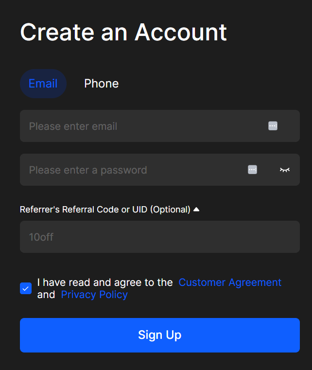 Código de referencia BingX